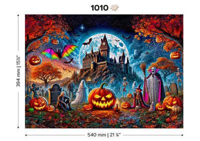 WOODEN.CITY – Gespenstische Kürbisnacht | 3D Holzpuzzle - Lama Welt