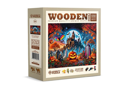 WOODEN.CITY – Gespenstische Kürbisnacht | 3D Holzpuzzle - Lama Welt