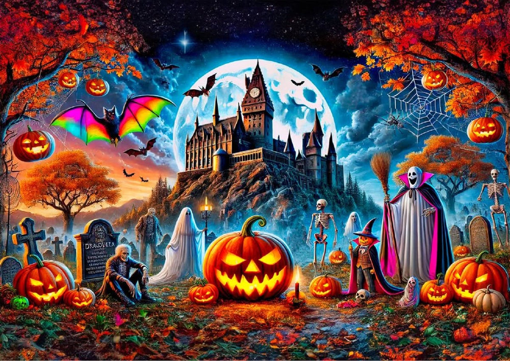 WOODEN.CITY – Gespenstische Kürbisnacht | 3D Holzpuzzle - Lama Welt