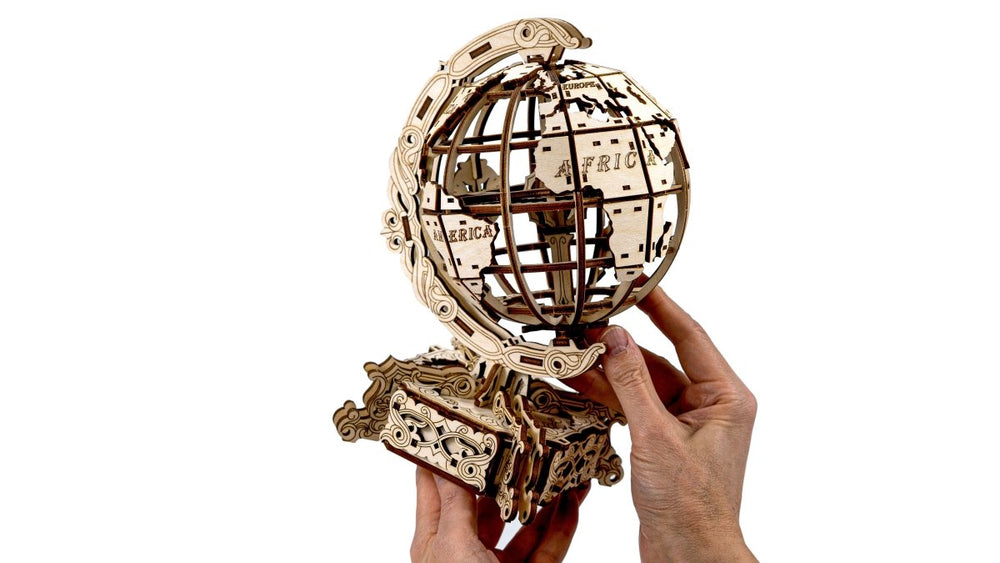 WOODEN.CITY – Globus | 3D Holzpuzzle - Lama Welt