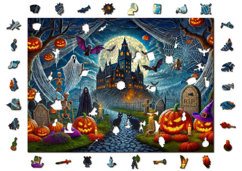 WOODEN.CITY – Halloweenschloss | 3D Holzpuzzle - Lama Welt