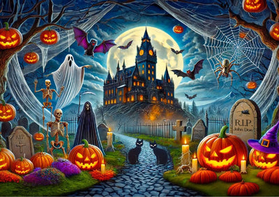 WOODEN.CITY – Halloweenschloss | 3D Holzpuzzle - Lama Welt