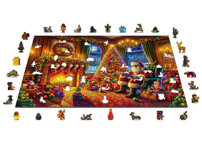 WOODEN.CITY – Heiligabend - Magie | 3D Holzpuzzle - Lama Welt