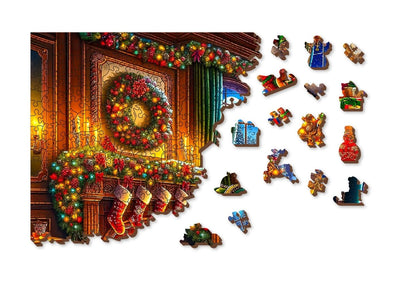 WOODEN.CITY – Heiligabend - Magie | 3D Holzpuzzle - Lama Welt