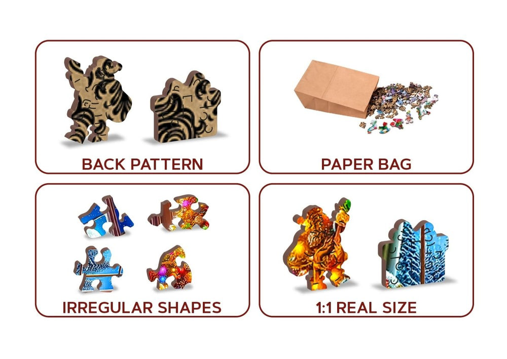 WOODEN.CITY – Heiligabend - Magie | 3D Holzpuzzle - Lama Welt