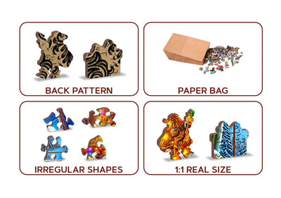 WOODEN.CITY – Heiligabend - Magie | 3D Holzpuzzle - Lama Welt