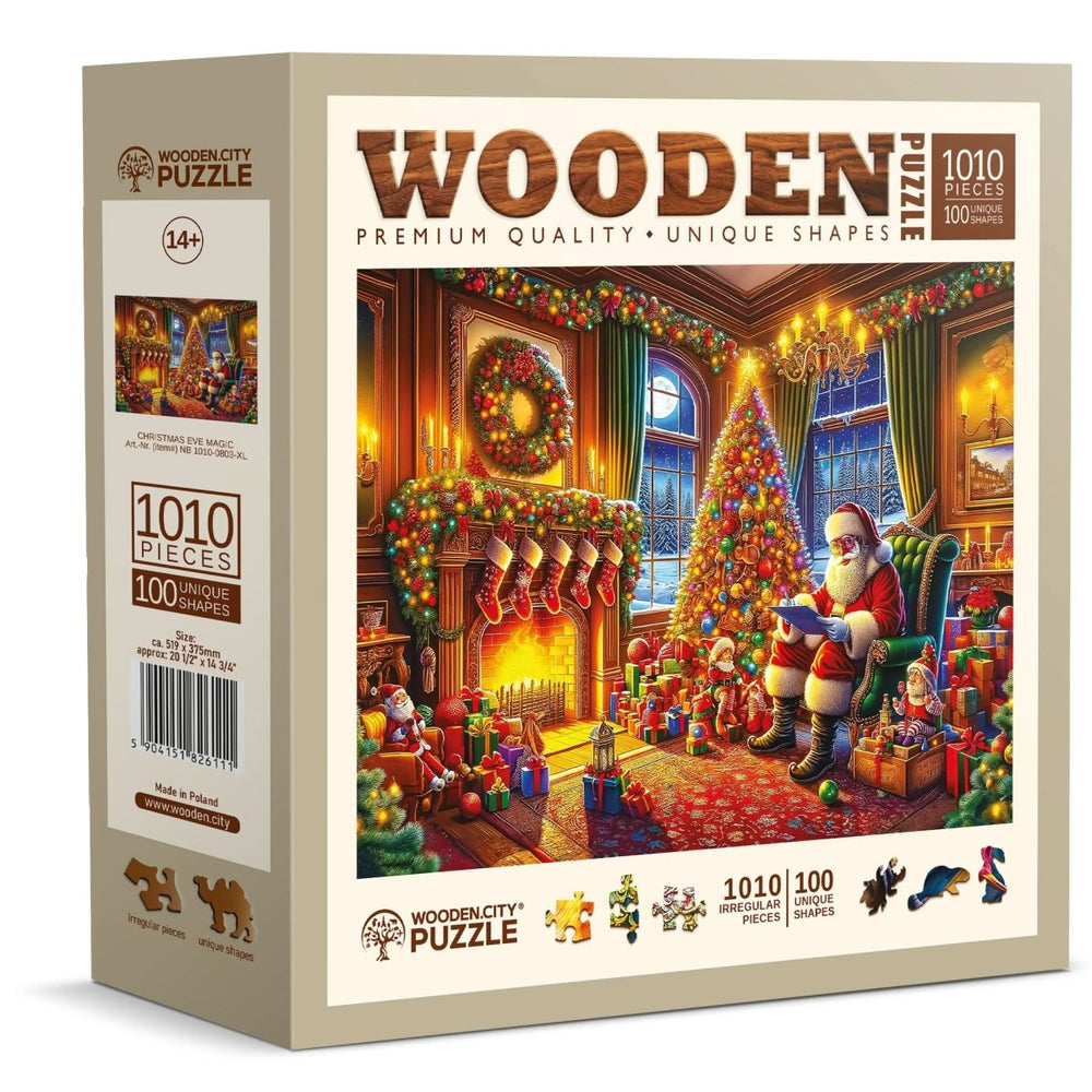 WOODEN.CITY – Heiligabend - Magie | 3D Holzpuzzle - Lama Welt