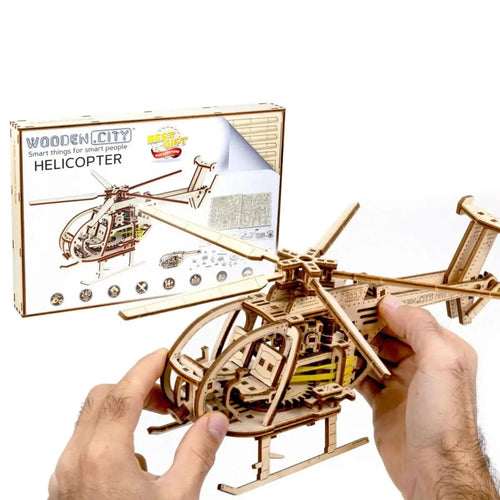 WOODEN.CITY – Helikopter | 3D Holzpuzzle - Lama Welt