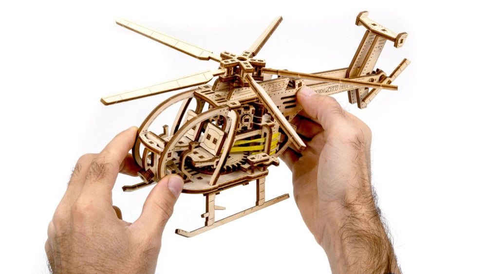 WOODEN.CITY – Helikopter | 3D Holzpuzzle - Lama Welt