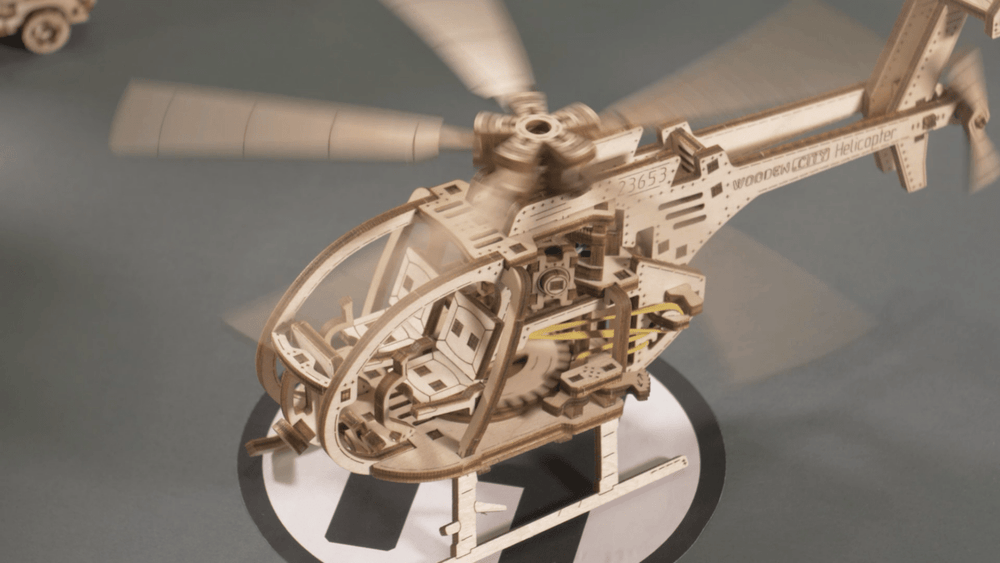 WOODEN.CITY – Helikopter | 3D Holzpuzzle - Lama Welt