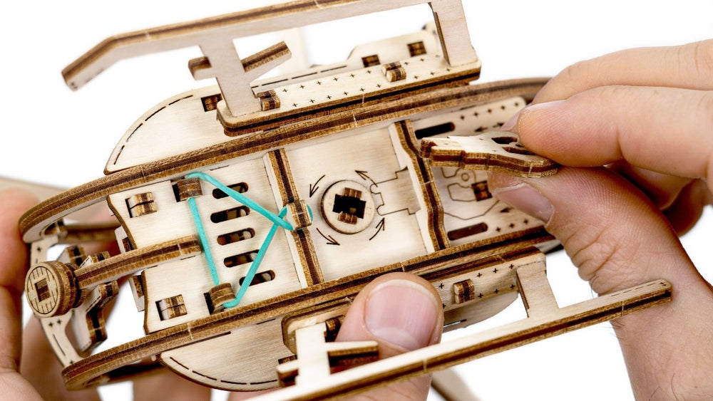 WOODEN.CITY – Helikopter | 3D Holzpuzzle - Lama Welt