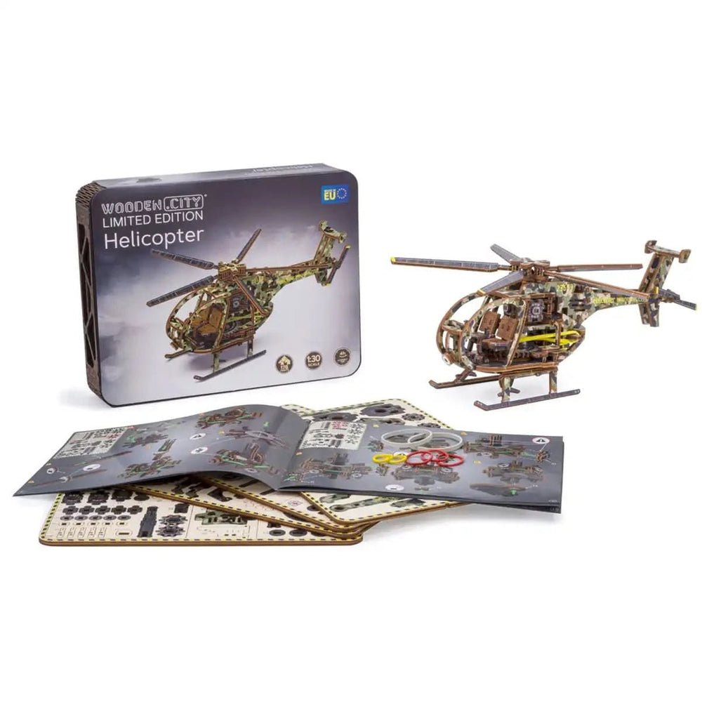 WOODEN.CITY – Helikopter Le | 3D Holzpuzzle - Lama Welt