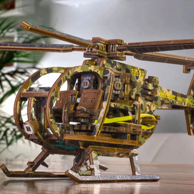 WOODEN.CITY – Helikopter Le | 3D Holzpuzzle - Lama Welt