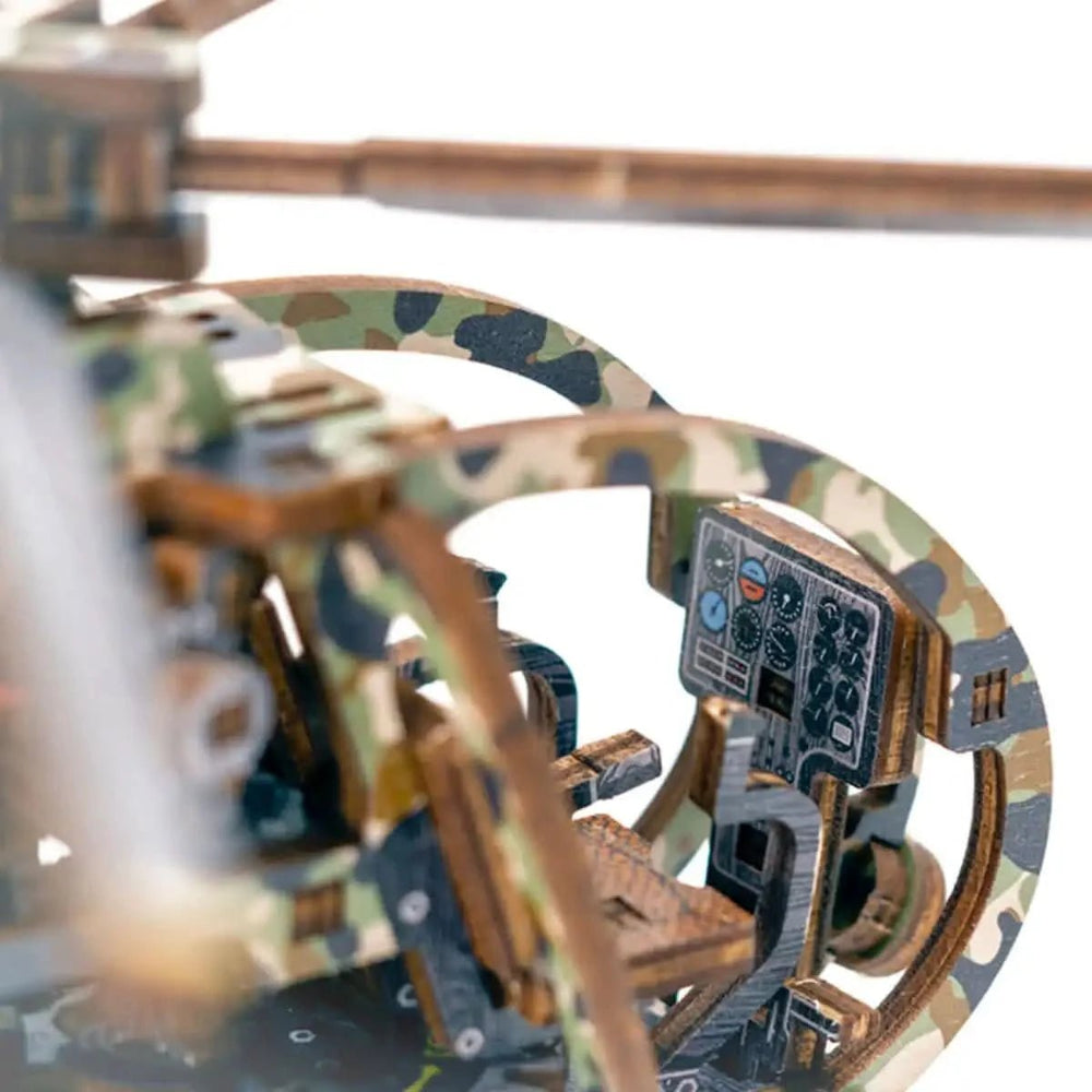WOODEN.CITY – Helikopter Le | 3D Holzpuzzle - Lama Welt