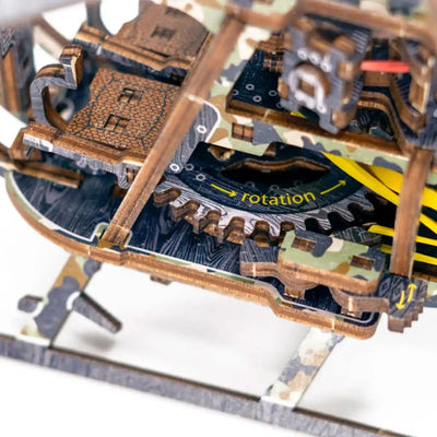 WOODEN.CITY – Helikopter Le | 3D Holzpuzzle - Lama Welt
