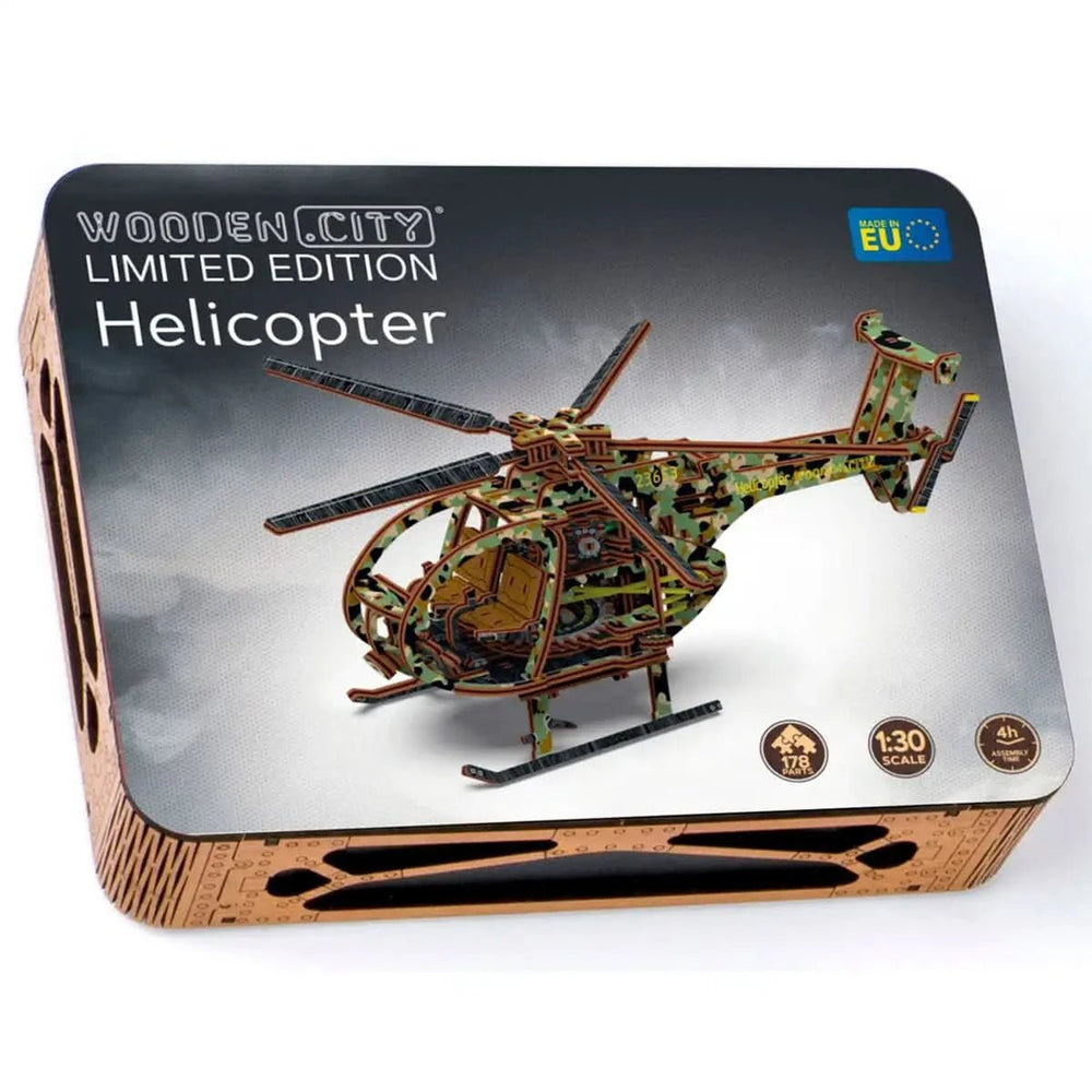 WOODEN.CITY – Helikopter Le | 3D Holzpuzzle - Lama Welt