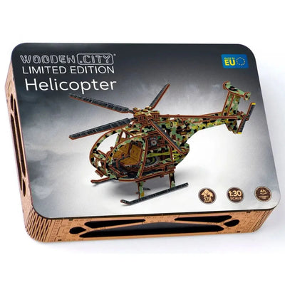 WOODEN.CITY – Helikopter Le | 3D Holzpuzzle - Lama Welt