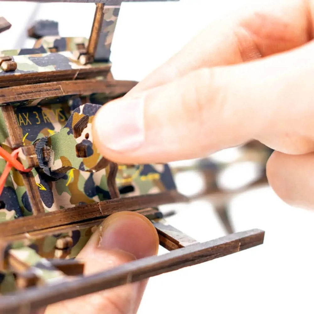 WOODEN.CITY – Helikopter Le | 3D Holzpuzzle - Lama Welt