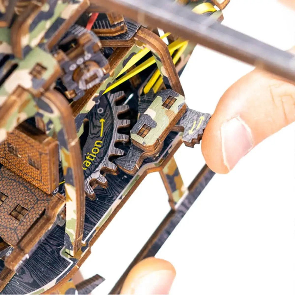 WOODEN.CITY – Helikopter Le | 3D Holzpuzzle - Lama Welt