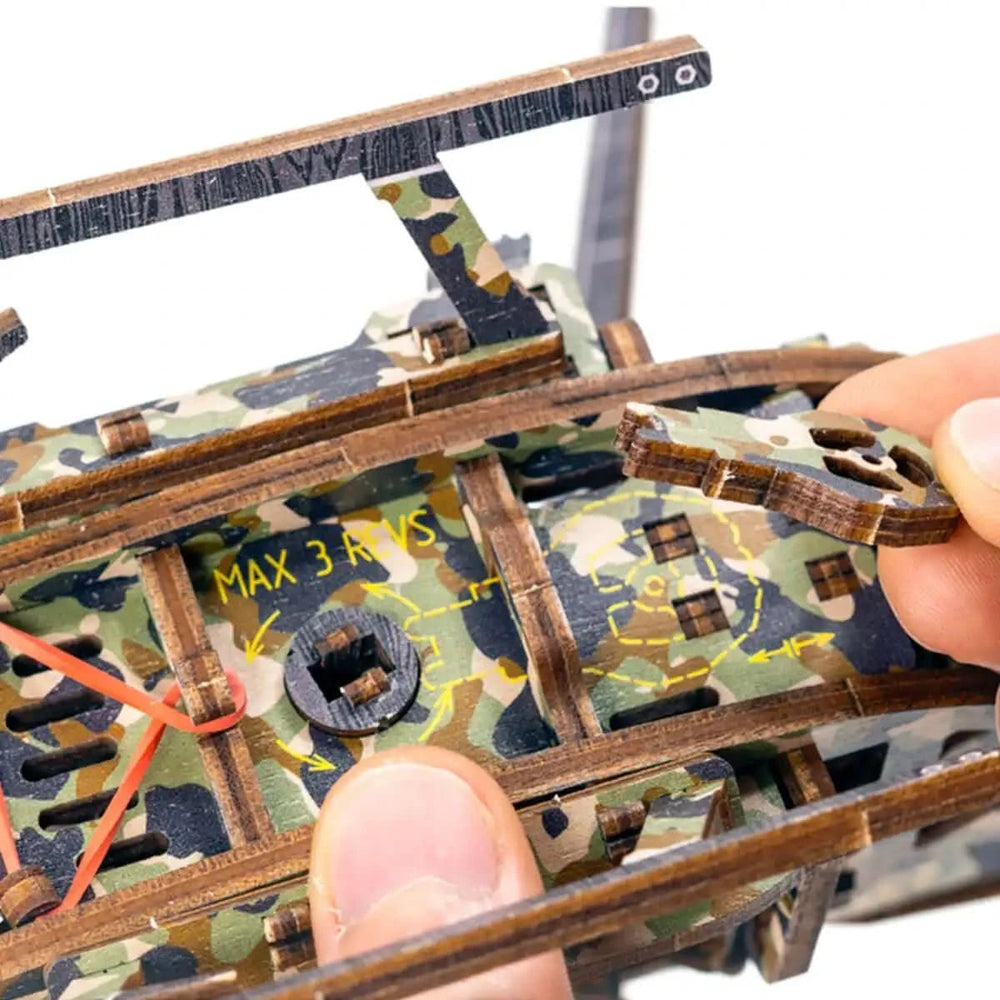 WOODEN.CITY – Helikopter Le | 3D Holzpuzzle - Lama Welt