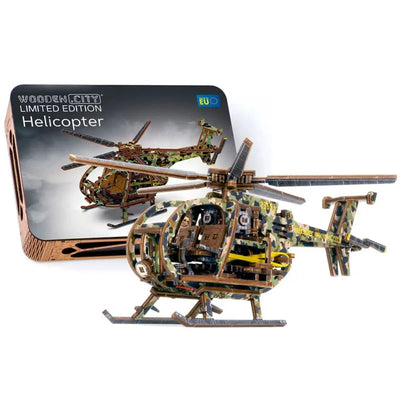 WOODEN.CITY – Helikopter Le | 3D Holzpuzzle - Lama Welt