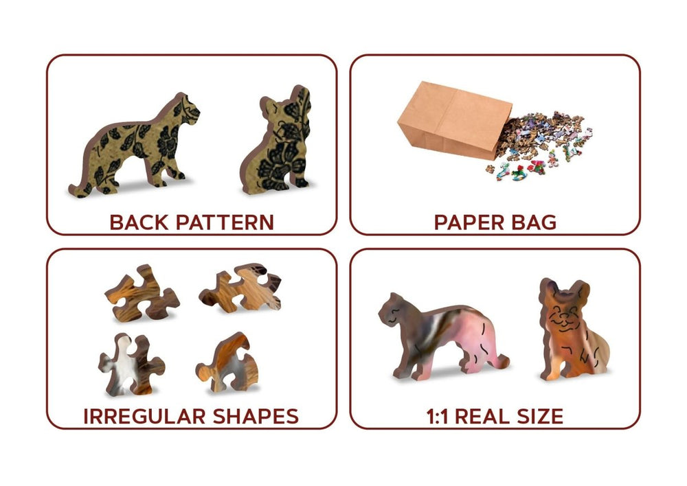 WOODEN.CITY – Herumtollen Mit Pferden | 3D Holzpuzzle - Lama Welt