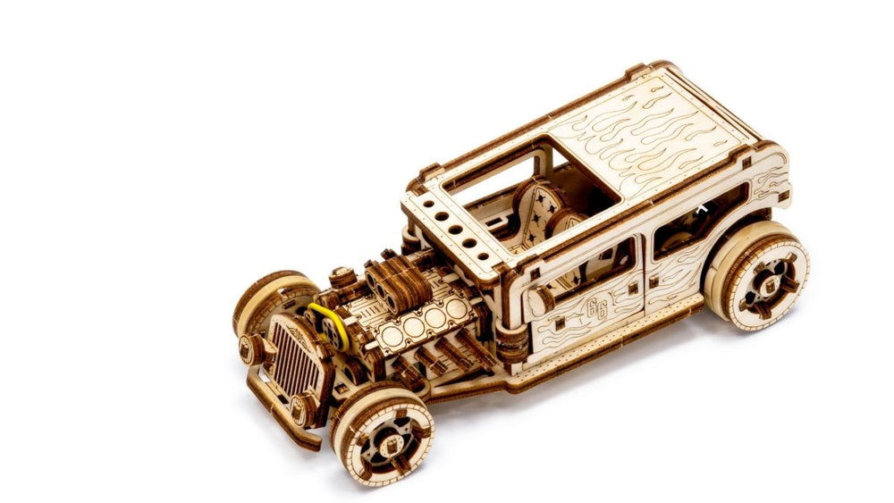 WOODEN.CITY – Hot Rod | 3D Holzpuzzle - Lama Welt