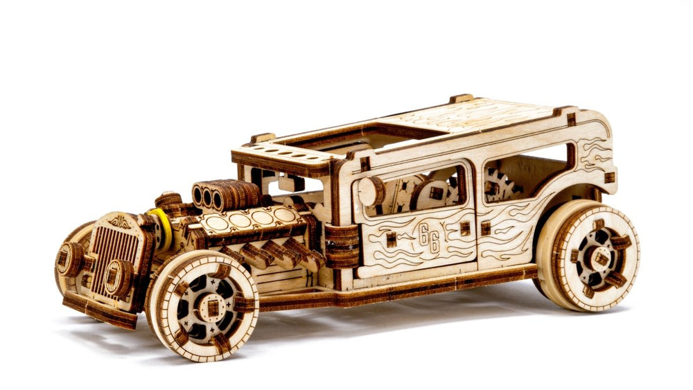 WOODEN.CITY – Hot Rod | 3D Holzpuzzle - Lama Welt