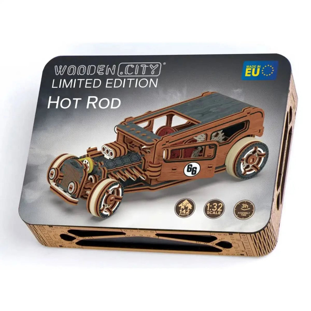 WOODEN.CITY – Hot Rod Le | 3D Holzpuzzle - Lama Welt