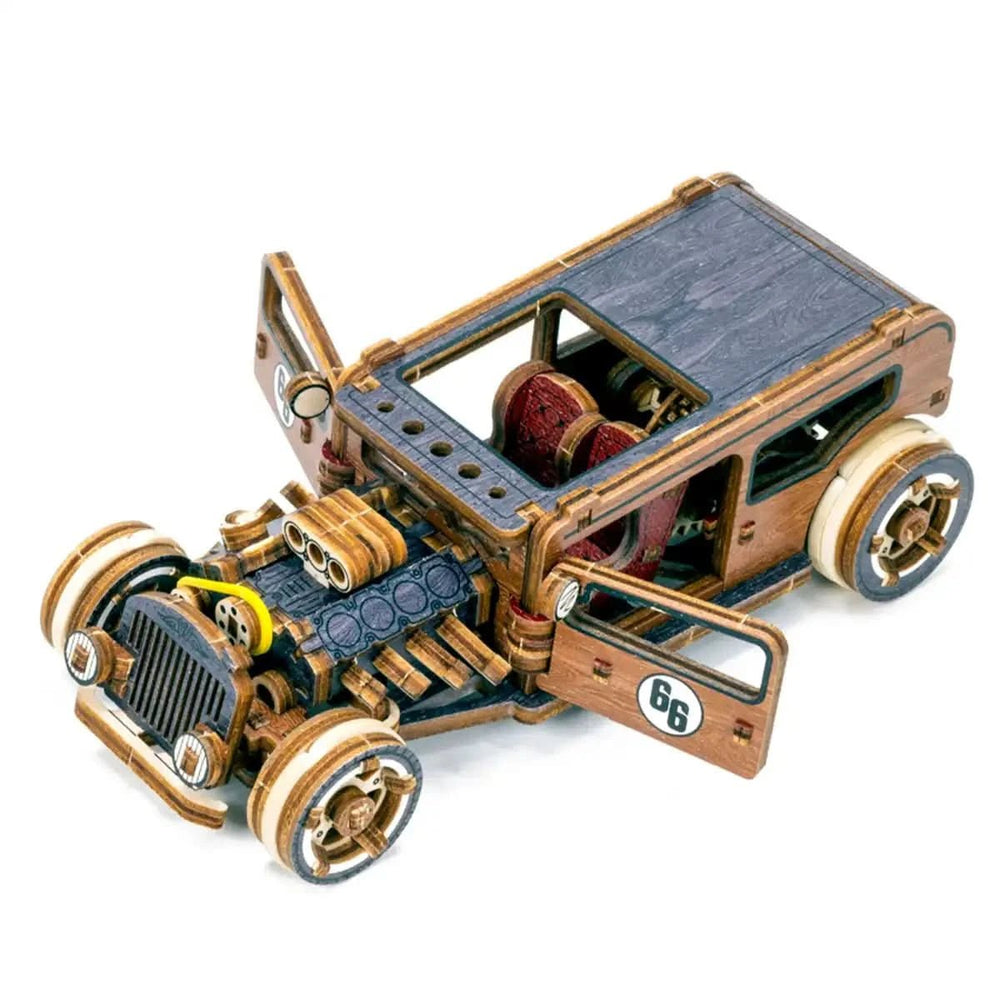 WOODEN.CITY – Hot Rod Le | 3D Holzpuzzle - Lama Welt