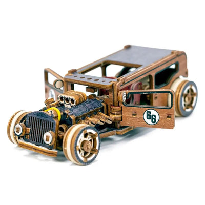 WOODEN.CITY – Hot Rod Le | 3D Holzpuzzle - Lama Welt