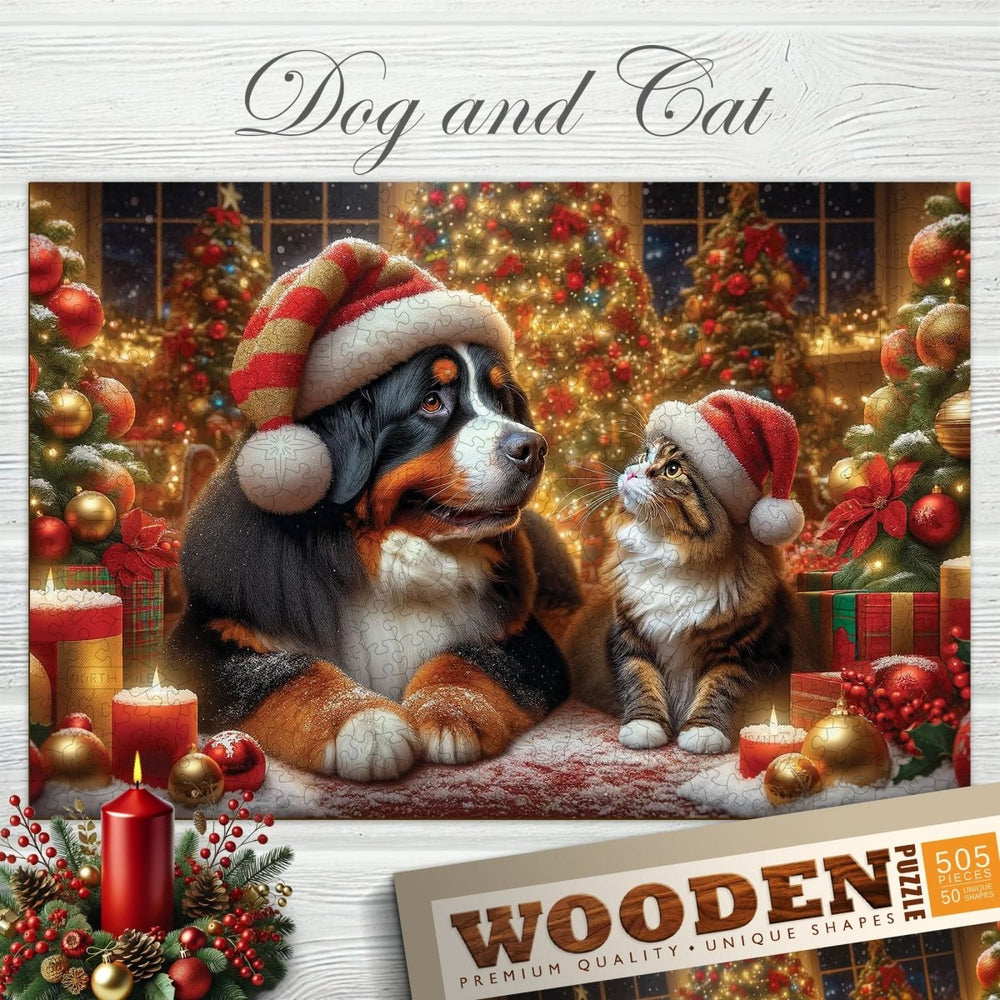 WOODEN.CITY – Hund Und Katze | 3D Holzpuzzle - Lama Welt