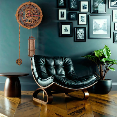 WOODEN.CITY – Industrielle Vintage - Wanduhr | 3D Holzpuzzle - Lama Welt