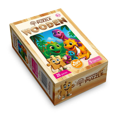 WOODEN.CITY – Jurassic Friends | 3D Holzpuzzle - Lama Welt