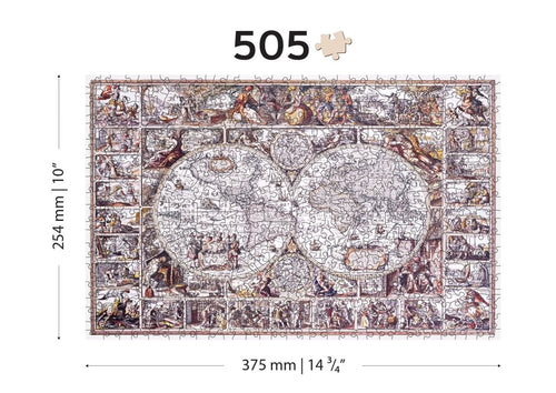 WOODEN.CITY – Karte Des Zeitalters Der Entdeckungen | 3D Holzpuzzle - Lama Welt