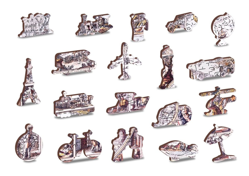 WOODEN.CITY – Karte Des Zeitalters Der Entdeckungen | 3D Holzpuzzle - Lama Welt