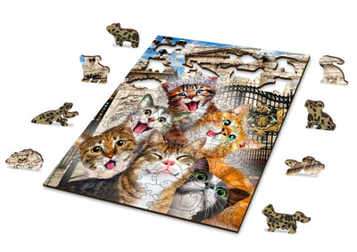 WOODEN.CITY – Kätzchen In London | 3D Holzpuzzle - Lama Welt