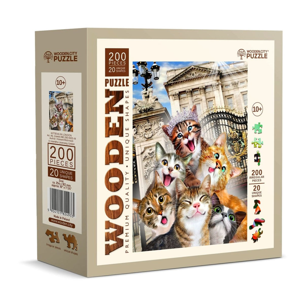 WOODEN.CITY – Kätzchen In London | 3D Holzpuzzle - Lama Welt