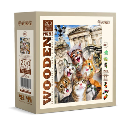 WOODEN.CITY – Kätzchen In London | 3D Holzpuzzle - Lama Welt