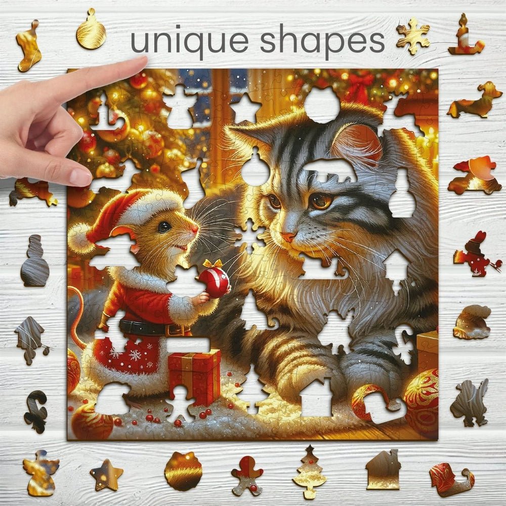 WOODEN.CITY – Katze & Maus | 3D Holzpuzzle - Lama Welt