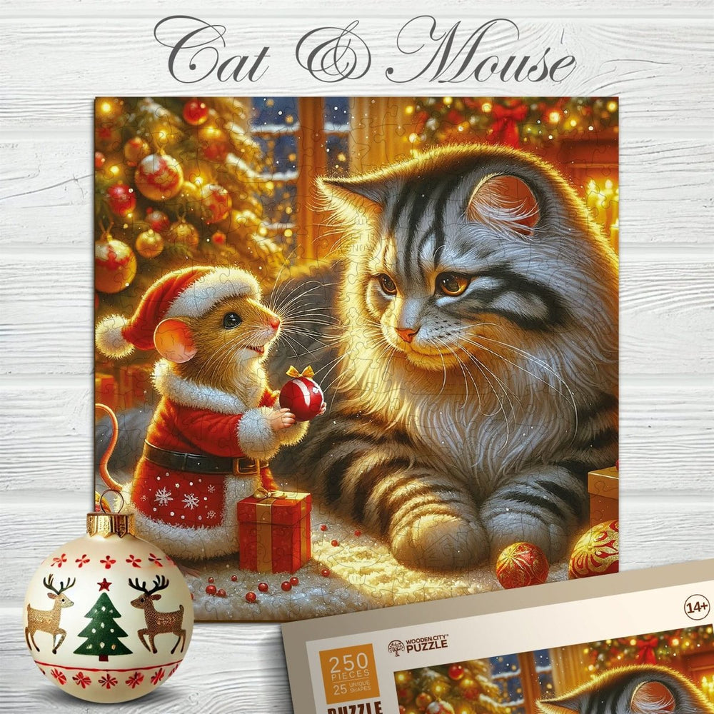 WOODEN.CITY – Katze & Maus | 3D Holzpuzzle - Lama Welt