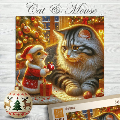 WOODEN.CITY – Katze & Maus | 3D Holzpuzzle - Lama Welt