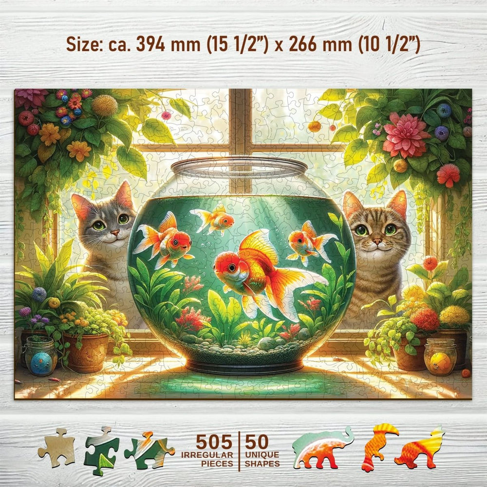 WOODEN.CITY – Katzen Und Fische | 3D Holzpuzzle - Lama Welt