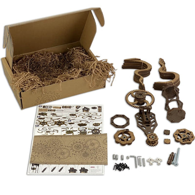 WOODEN.CITY – Kinetische Wandkunst - Skulptur Im Geometrischen Design | 3D Holzpuzzle - Lama Welt