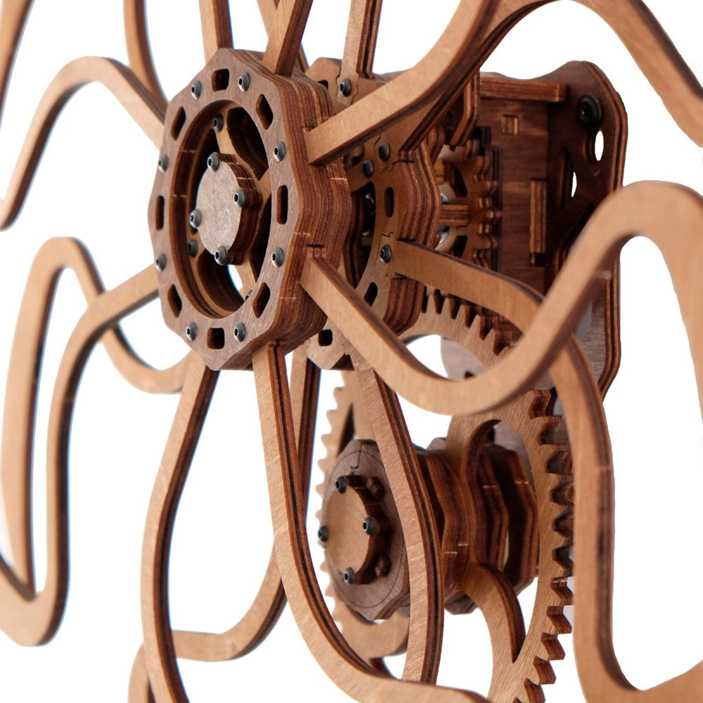 WOODEN.CITY – Kinetische Wandkunst - Skulptur Im Geometrischen Design | 3D Holzpuzzle - Lama Welt