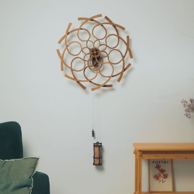 WOODEN.CITY – Kinetische Wandkunst - Skulptur Im Geometrischen Design | 3D Holzpuzzle - Lama Welt