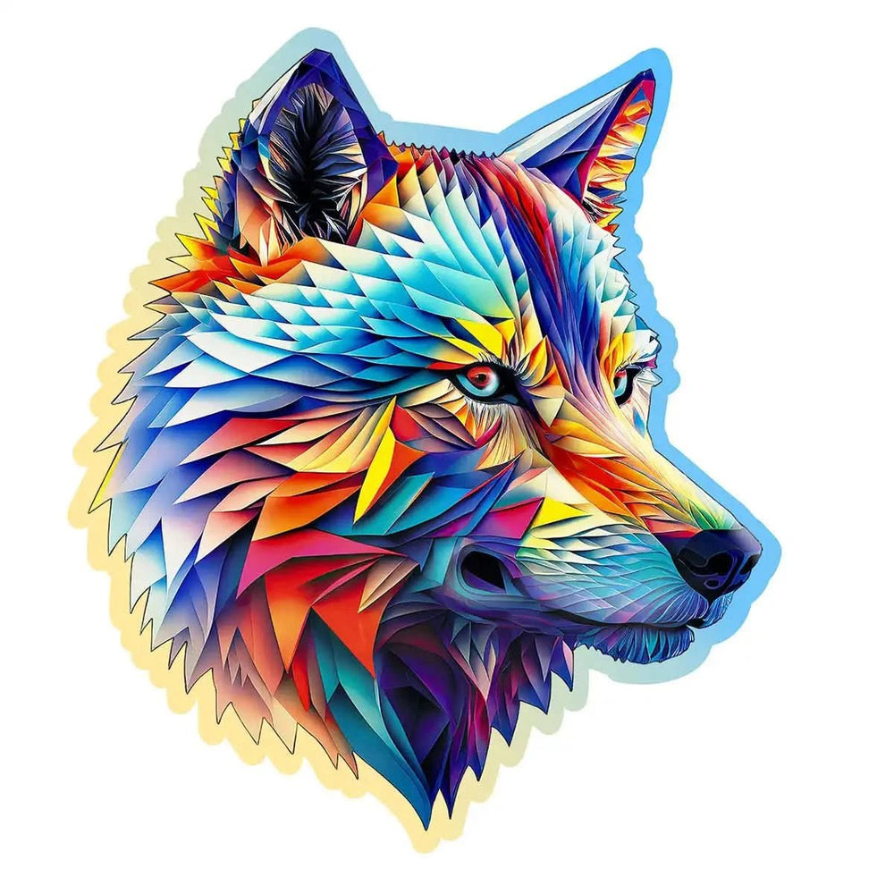 WOODEN.CITY – Klassischer Wolf | 3D Holzpuzzle - Lama Welt