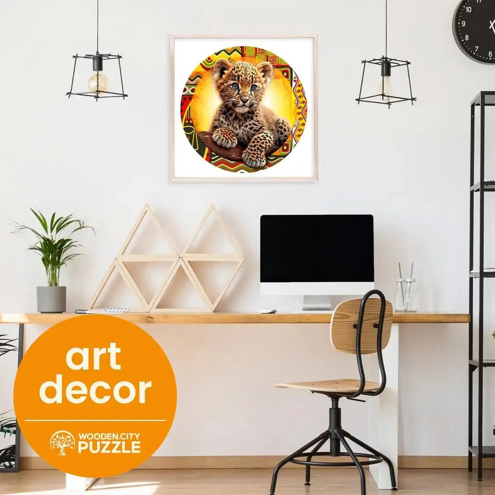 WOODEN.CITY – Kleiner Süßer Leopard | 3D Holzpuzzle - Lama Welt