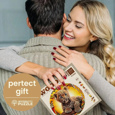 WOODEN.CITY – Kleiner Süßer Leopard | 3D Holzpuzzle - Lama Welt