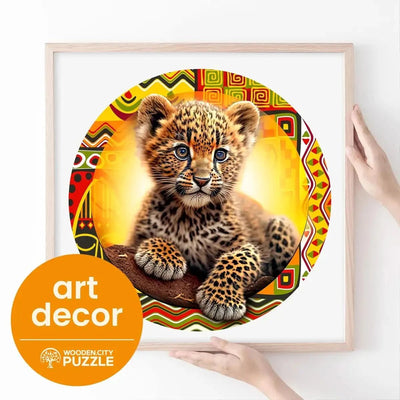 WOODEN.CITY – Kleiner Süßer Leopard | 3D Holzpuzzle - Lama Welt